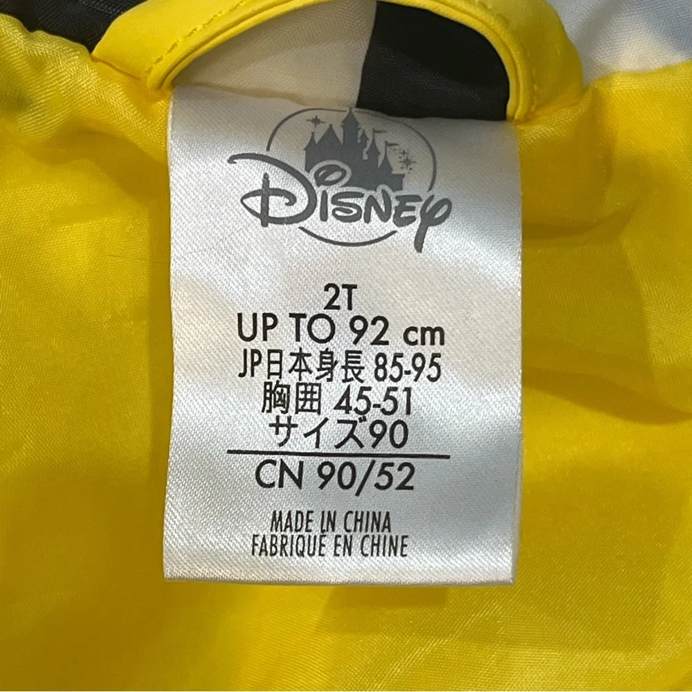 Disney Store Dumbo Yellow And Striped Infant Toddler Rain Coat Size 2T